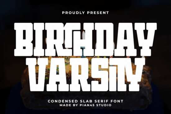 Birthday Varsity Font